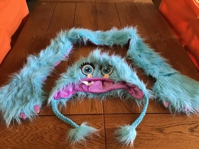 Justice Girl Invierno Bufanda Mitones Sombrero Difuso MONSTRUO Turquesa Púrpura Imitación Piel Foto 1 de 4