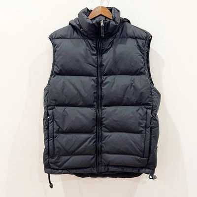Vintage Gap Vest Mens Small Black Red Puffer Down Reversible Hooded Ripstop Y2K - Image 1 of 4