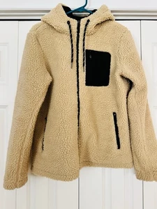 Eddie Bauer High Pile Sherpa Fleece Zip Hooded Jacket Women's - Picture 1 of 10