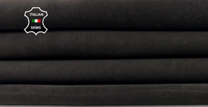 NATURAL DARK BROWN NUBUCK Soft Italian Baby Calf Cow Leather 6sqf 0.9mm #C5236 - Picture 1 of 7