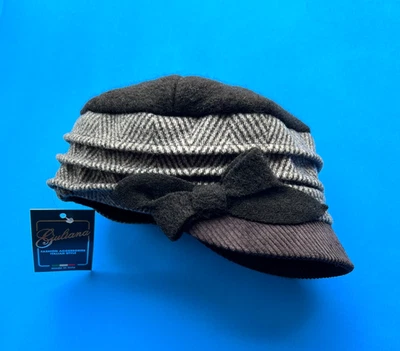 Mujer Cálido Sombrero de Lana Forrado Estilo Newsboy Banda Elástica Hecho en Italia Talla TODO NUEVO CON ETIQUETAS Foto 1 de 3