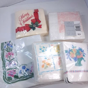 Vintage paper party napkin set Hallmark American Greetings party floral birthday - Picture 1 of 12