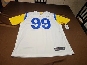 NEW NFL LA Rams Aaron Donald #99 Jersey Mens XXL White Nike On Field Dri-Fit - Picture 1 of 14