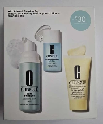 Clinique Acne Solutions Fix It Kit Incluye 3 Piezas Tamaño Viaje NUEVO Foto 1 de 3