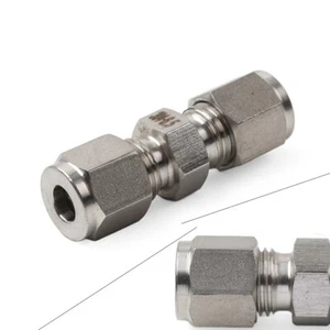 1pz 1/4" 6.5mm uguale OD dritto tramite ghiera tubo raccordo tubo - Foto 1 di 9