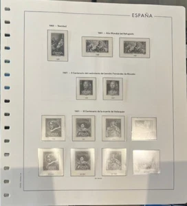 HOJAS ESPAÑA 1961- HOJAS EDIFIL PARA SELLOS MONTADAS CON FILOESTUCHES PAPEL BL. - Picture 1 of 2