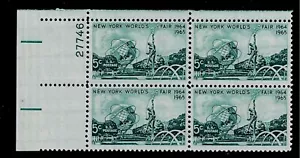 US Scott #1244, Plate Block #27746 1964 NY World's Fair 5c FVF MNH Upper Left - Picture 1 of 1