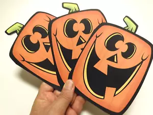3 Cards Hallmark Halloween Jack-o'-lantern Happy Halloween Thinking of You - Picture 1 of 6