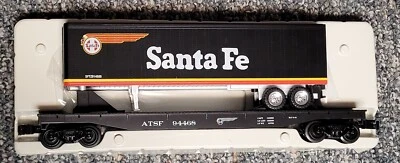 ✅ K-Line O Gauge 6-21591 Santa Fe Midnight Chief Flat Car w/ Trailer NEW in Box! - Image 1 of 4