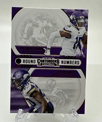 2020 Panini Contenders Round 1 Numbers Ruby #RN-JG Justin Jefferson Jeff Gladney - Image 1 of 2