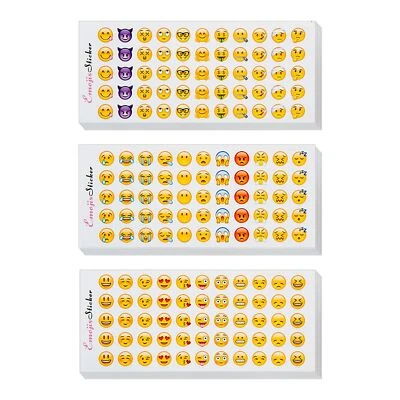 24 Blatt Emoji Sticker Aufkleber SmileyKlein Kinder Notizbuch DekorationLusti... - Bild 1 von 4