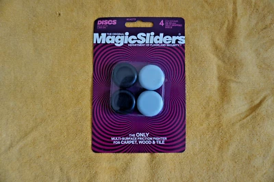 Deslizadores mágicos de plástico autoadhesivo tobogán de piso gris redondo 1-1/4 pulgadas Foto 1 de 2