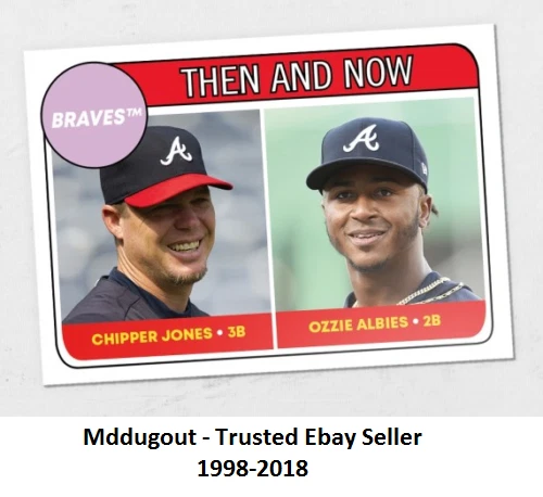 Ozzie Albies / Chipper Jones #72 Braves 2018 Topps TBT 1969 Rookie Stars Design - Image 1 of 1