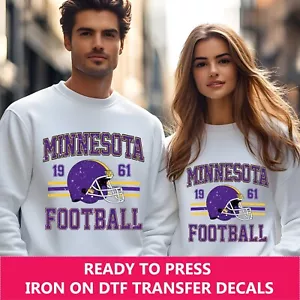 Minnesota Vikings Estilo Retro Hierro En Transferencia, Listo para Presionar Transferencia DTF - Imagen 1 de 4