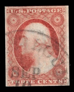 MOMEN: US STAMPS #11 IMPERF USED XF+ LOT #89927* - Picture 1 of 2