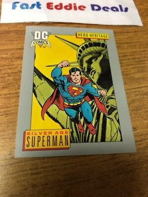 IMPEL MARKETING 1991 DC COMIC BOOKS SILVER AGE SUPERMAN CARD 17 HERO HERITAGE  - Image 1 of 2