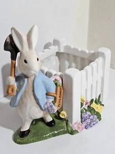 Beatrix Potter Peter Rabbit Ceramic Planter Spring Easter Teleflora 2001 - Picture 1 of 10