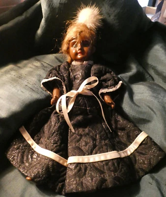 POUPEE ANCIENNE SFBJ NOIRE   /  28 cm composition  - Photo 1/4