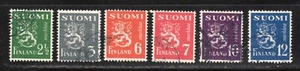 Finland 1947 SC# 257 - 262 - Lion - Complete Set of Six Stamps - Used - Lot # 10 - Picture 1 of 1