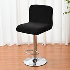 Stylish Stretch Chair Cover With Silver Fox Fur For Bar And Low Back Chairs