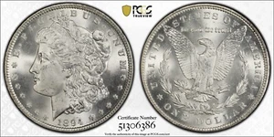 1894 PCGS MS65 CAC Morgan Silver Dollar 51306386 - Picture 1 of 2