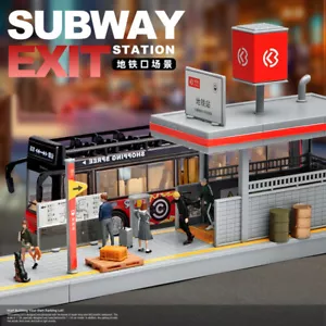 1/64 Diorama Model City Subway Station Tunnel Entrance Scene Building Model Gift - Picture 1 of 11