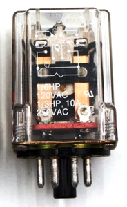 POTTER & BRUMFIELD KRP11DN Relays 24VDC Coil DPDT 10 Amp Octal Plug - Picture 1 of 3