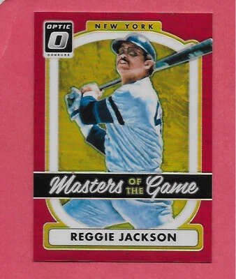 2017 Donruss Optic Masters of the Game MG9 Reggie Jackson Red Parallel #ed 99 - Image 1 of 2