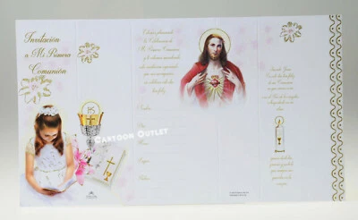 25 FIRST COMMUNION INVITATIONS FAVORS PRIMERA COMUNION INVITACIONES RECUERDOS  - Image 1 of 4