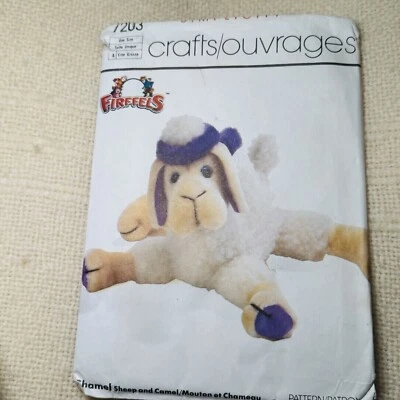 Simplicity 7203 Uncut Firffels Shameless Sheep Camel Plush Pattern Flap Cut - Image 1 of 4