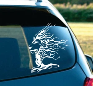 Tribal Beautiful Lion Head tree for Car Truck SUV Laptop Decal Sticker 6" White - Bild 1 von 1