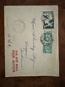 France Postal History Airmail C18 on 29SEP1948 Cover to Velpen, IN - Picture 1 of 1