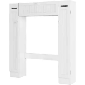 Dracelo Over The Toilet Storage 34.4" H X 7.2" W, MDF W/ Drawers + Paper Holder - Picture 1 of 6