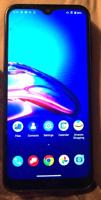 Motorola MOTO E 7th Gen XT2052-1 (Verizon) 32GB Blue Smart Phone Cracked GLASS - Image 1 of 2
