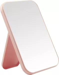 8" Folding Makeup Mirror with Stand Desktop or Wall Hanging Double Duty Pink - Picture 1 of 6