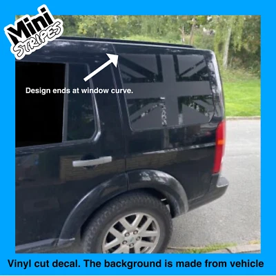 Landrover Discovery 3/4 Window Union Jack Flag - Vinyl decals / graphics - Pair - Image 1 of 4