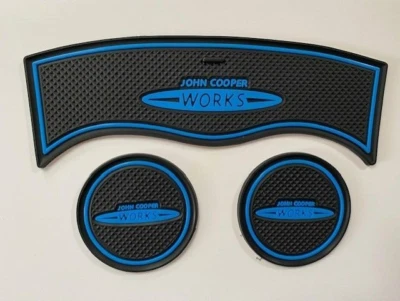 MINI (F60) COUNTRYMAN JCW 2016 - 2019 (3 PEÇAS) CONJUNTO DE ALMOFADAS DE PORTÃO INTERIOR - AZUL - Imagem 1 de 3