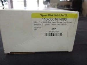 Copper State 118-030161-086 New M6-1.0X16mm Flat Head Socket Cap Screw QTY 197 - Picture 1 of 1