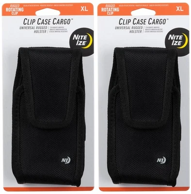 Nite Ize Clip Case Cargo Universal Rugged Holster, XL - Black (2-Pack) - Image 1 of 4
