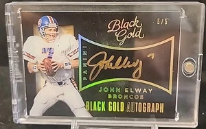 2015 Panini Black Gold John Elway Gold Ink On Card Auto #/5 Denver Broncos 🔥🔥 - Bild 1 von 2