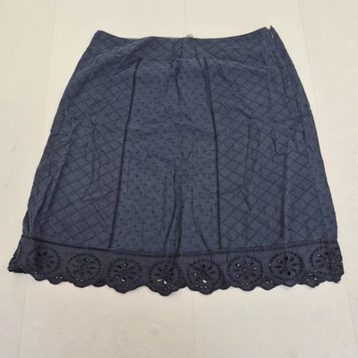 Falda FAT FACE 14 azul para mujer corta bordada 100 % algodón - Imagen 1 de 4