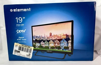 NEW - Element 19" 720p LED TV Wall Mountable 1 x HDMI 1 x USB Input & VGA Input - Image 1 of 3