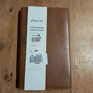 Filofax Lockwood persönlicher schmaler Deluxe Leder Organizer hellbraun Uni Arbeitsfächer - Bild 1 von 9