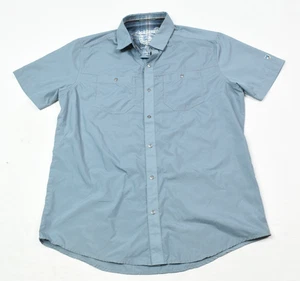 Kuhl Stealth Summer Shirt Mens Small Blue Snap Front Lightweight Stretch Hiking - Picture 1 of 12