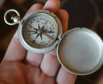 RARE Vintage Wittnauer Pocket Watch Form Compass Direction Finder LOOK WOW NR - Image 1 of 4