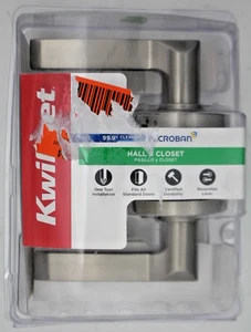 Kwikset Hollis Passage Lever Satin Nickel 200HSLRDT15 #8vs - Picture 1 of 2