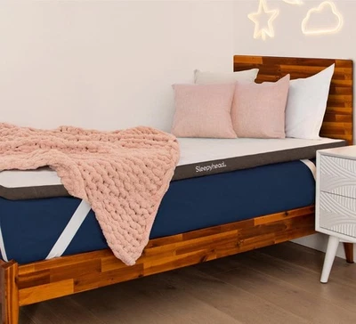 Sleepyhead Twin XL 2 Inch Gel Memory Foam Mattress Topper for College Dorm - Image 1 of 4