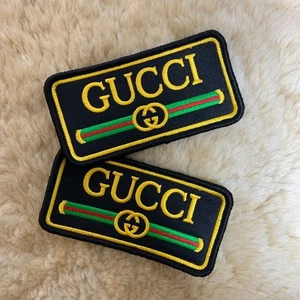 Gucci Vintage Embroidered Patch Iron-on / Sew-On (Set Of 2) - Picture 1 of 3