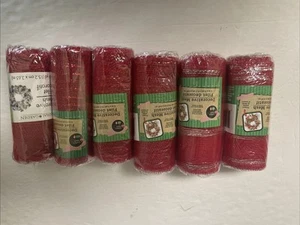 Floral Garden Decorative Mesh 6"x 5yd Red Lot Of 6 - Picture 1 of 6