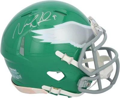 Nick Foles Philadelphia Eagles Signed Riddell Kelly Green Alternate Mini Helmet - Image 1 of 3